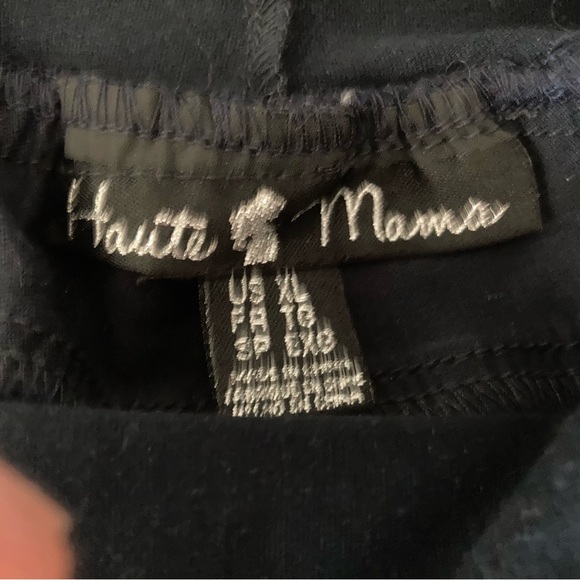 Maternity Stretch Belly Dark Blue Navy Elastic Skinny Leggings Tights Pants - Picture 3 of 5